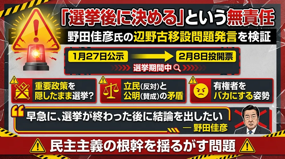 野田代表「早急に、選挙が終わった後に結論を出したい」